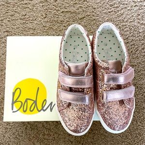 Boden Fun Low Tops - Tose Gold Glitter